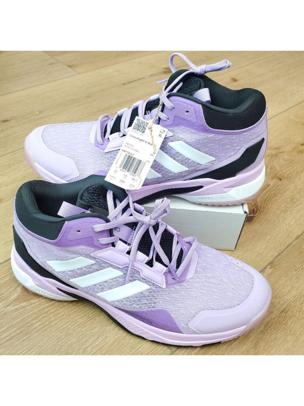 Adidas Crazyflight 6 Mid Indoor Shoes Volleyball Womens Size 11.5 Purple HP7031